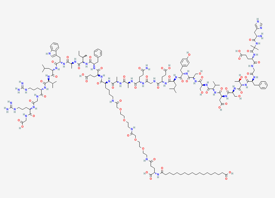 Two-dimensional chemical structure of Semaglutide Des Thr-11 Impurity