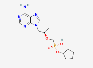 Two-dimensional chemical structure of Tenofovir Cyclopentyl PMPA