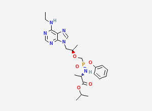 Two-dimensional chemical structure of Tenofovir N6-Ethyl PMPA Impurity