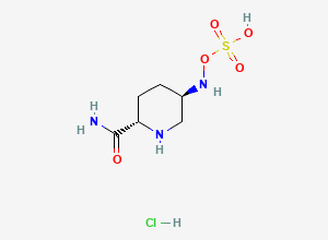 Two-dimensional chemical structure of Avibactam Impurity A/ Descarbonyl Avibactam (HCl Salt), CAS 3024782-78-0