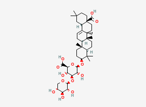 Two-dimensional chemical structure of 3-O-(Beta-D-Xylopyranosyl(1->3)-Beta-D-Glucopyranosiduronic Acid)Oleanolic Acid