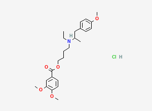 Two-dimensional chemical structure of Mebeverine Hydrochloride, CAS 2753-45-9