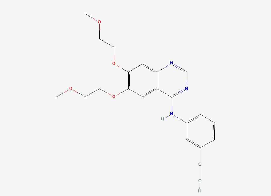 Two-dimensional chemical structure of Erlotinib, CAS 183321-74-6