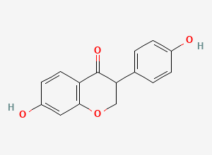 Two-dimensional chemical structure of (+-)-Dihydrodaidzein