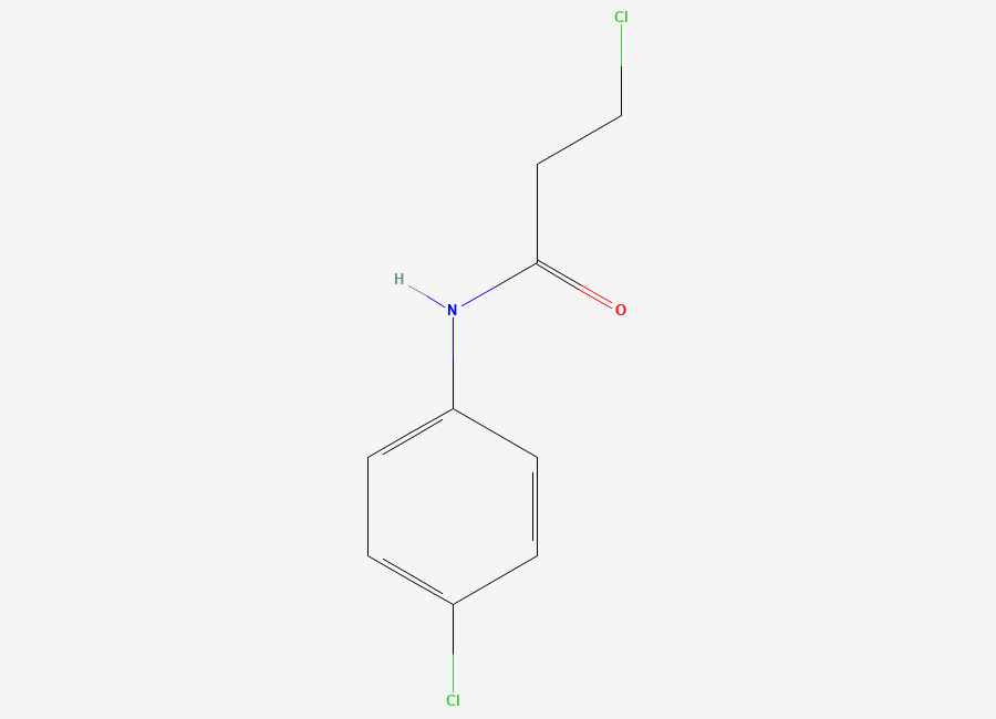 Two-dimensional chemical structure of 3-Chloro-N-(4-chlorophenyl)propanamide