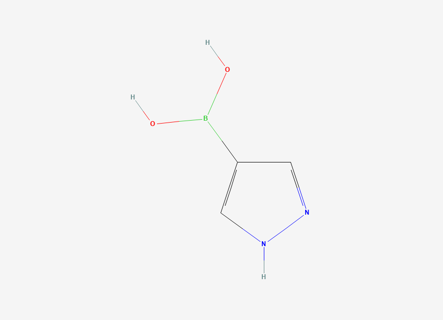 Two-dimensional chemical structure of 1H-Pyrazole-4-boronic acid