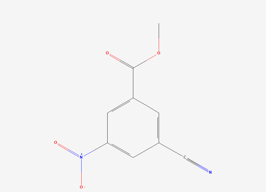 Two-dimensional chemical structure of Methyl 3-cyano-5-nitrobenzoate