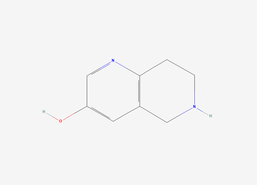 Two-dimensional chemical structure of 5,6,7,8-Tetrahydro-1,6-naphthyridin-3-ol