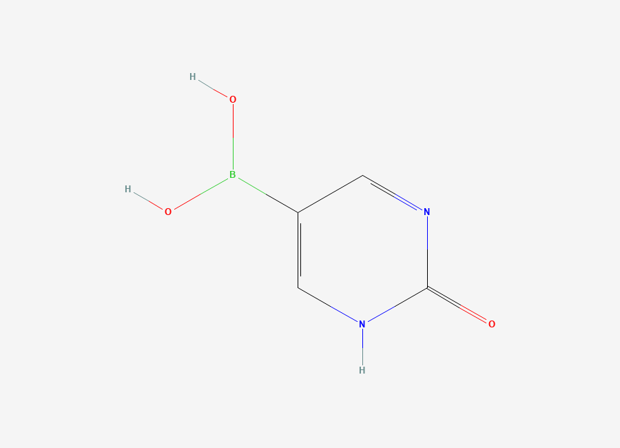 Two-dimensional chemical structure of 2-Hydroxypyrimidine-5-boronic acid