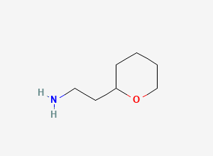 Two-dimensional chemical structure of 2-(Oxan-2-yl)ethan-1-amine