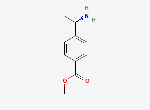 Two-dimensional chemical structure of Methyl 4-((1S)-1-aminoethyl)benzoate