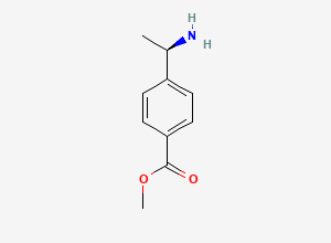 Two-dimensional chemical structure of (R)-Methyl 4-(1-aminoethyl)benzoate