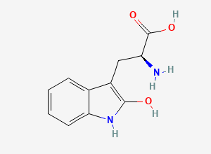 Two-dimensional chemical structure of Tryptophan EP Impurity G /2-Hydroxytryptophan, CAS 21704-80-3