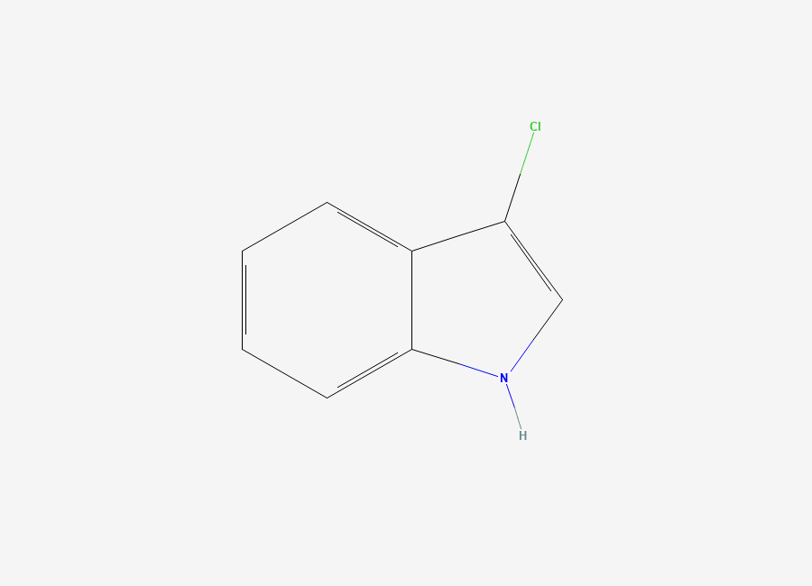 Two-dimensional chemical structure of 3-Chloro-1H-indole