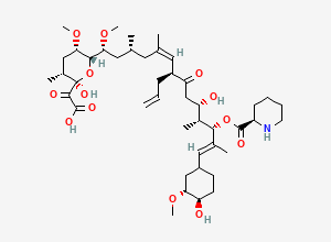 Two-dimensional chemical structure of Tacrolimus 21-Carboxylic Acid (5E Isomer)
