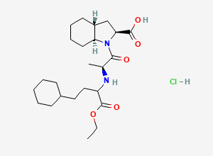 Two-dimensional chemical structure of Trandolapril Related Compound C / Trandolapril EP Impurity C (HCl Salt), CAS 3077786-44-5