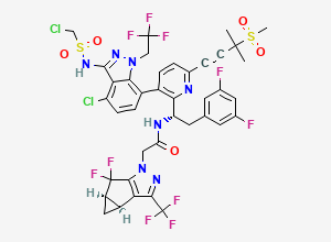 Two-dimensional chemical structure of Chloromethyl Lenacapavir Impurity