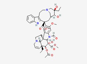 Two-dimensional chemical structure of Vincristine Sulfate EP Impurity A (Free Base), CAS 1246812-06-5