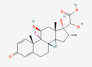 Two-dimensional chemical structure of Dexamethasone Epimeric Glycolic Acid, CAS 84449-16-1