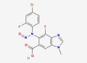 Two-dimensional chemical structure of Binimetinib Acid Nitroso Impurity