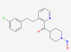 Two-dimensional chemical structure of (3-(3-chlorophenethyl)pyridin-2-yl)(1-nitrosopiperidin-4-yl)methanone