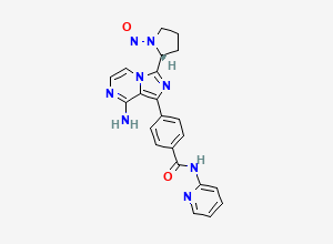 Two-dimensional chemical structure of Acalabrutinib Nitroso Impurity 1