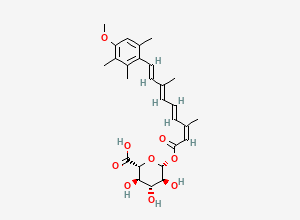 Two-dimensional chemical structure of 13-cis-Acitretin Glucuronide