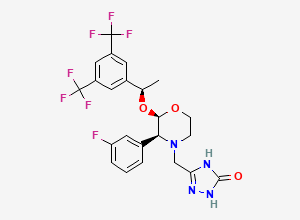 Two-dimensional chemical structure of Aprepitant meta-Fluoro Isomer, CAS 172676-88-9
