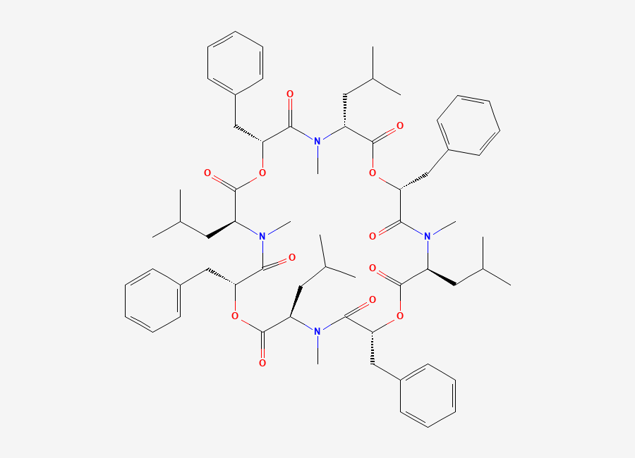 Two-dimensional chemical structure of Emodepside Impurity 6