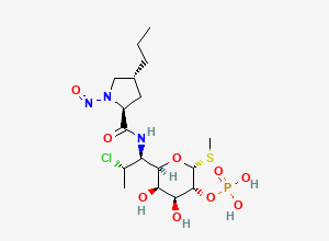 Two-dimensional chemical structure of N-Nitroso Desmethyl Clindamycin Phosphate