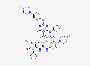 Two-dimensional chemical structure of Palbociclib Dimer Impurity, CAS 2458234-34-7