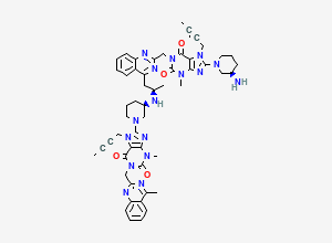 Two-dimensional chemical structure of Linagliptin EP Impurity F