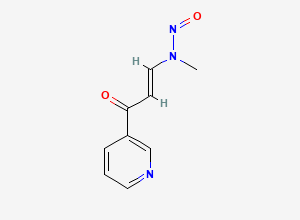 Two-dimensional chemical structure of N-Methyl-N-(3-oxo-3-(pyridin-3-yl)prop-1-en-1-yl)nitrous amide