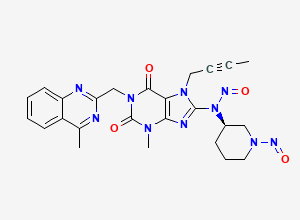 Two-dimensional chemical structure of Linagliptin Regio Isomer Dinitroso Impurity