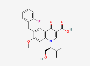 Two-dimensional chemical structure of Elvitegravir Impurity J, CAS 2055025-82-4