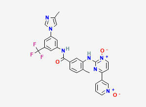 Two-dimensional chemical structure of Nilotinib Di-N-Oxide