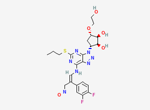 Two-dimensional chemical structure of Ticagrelor Nitroso Impurity 19