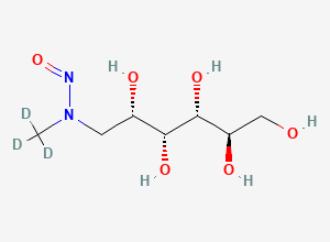 Two-dimensional chemical structure of N-Nitroso-Meglumine-D3