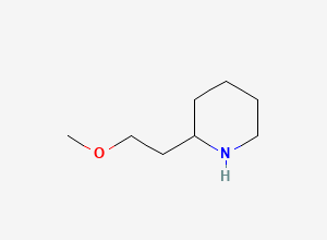 Two-dimensional chemical structure of 2-(2-Methoxyethyl)piperidine