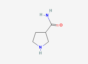 Two-dimensional chemical structure of Pyrrolidine-3-carboxamide