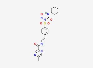 Two-dimensional chemical structure of Glipizide Nitrosamine 2