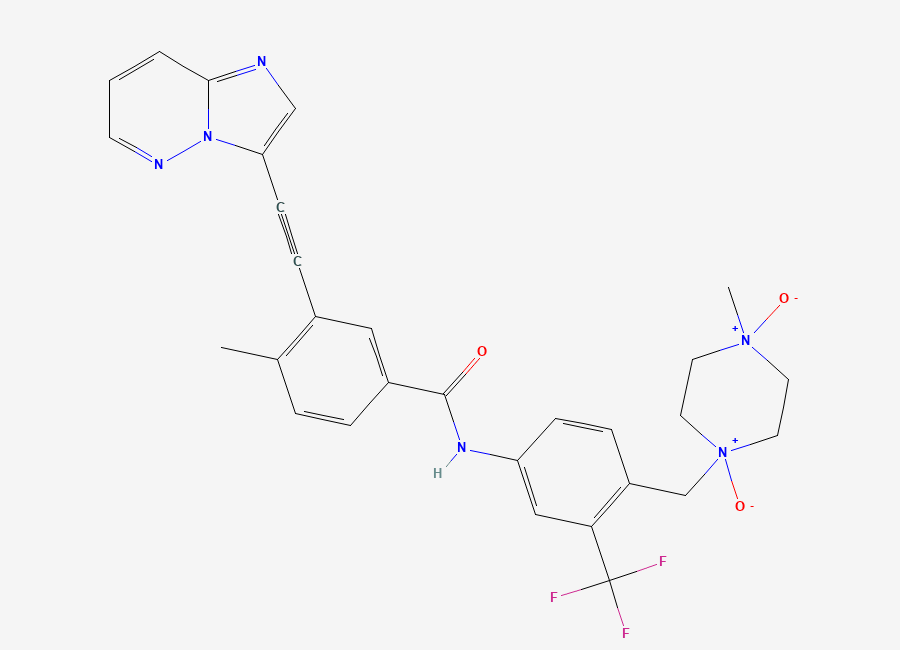 Two-dimensional chemical structure of Ponatinib Di N-Oxide