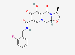 Two-dimensional chemical structure of 2-Fluoro Cabotegravir/ 4-Desfluoro Cabotegravir, CAS 2883234-42-0