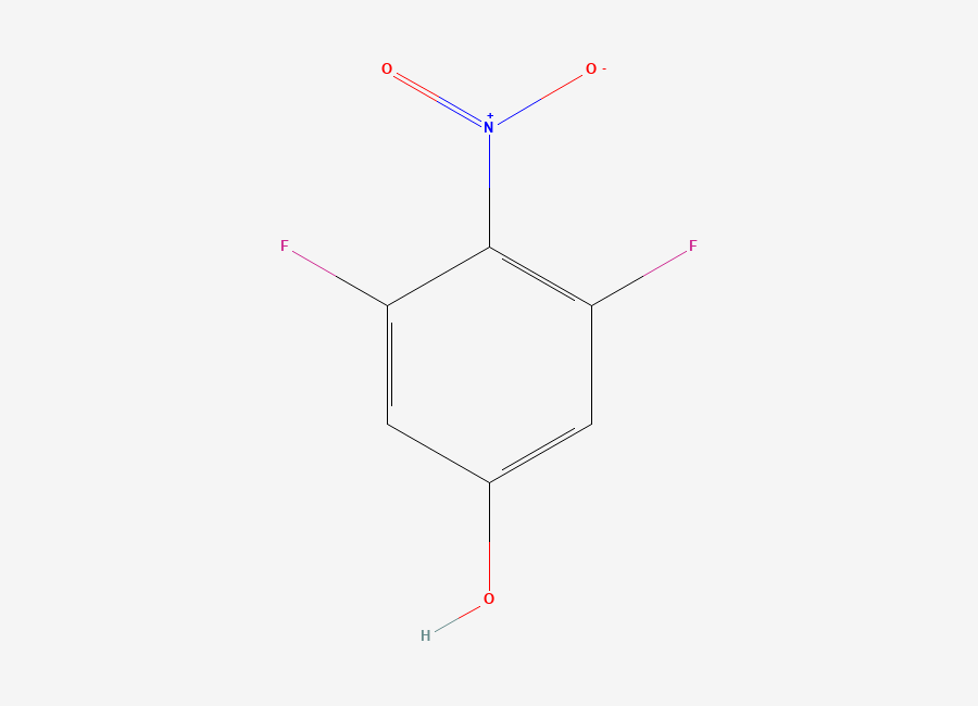 Two-dimensional chemical structure of 3,5-Difluoro-4-nitrophenol
