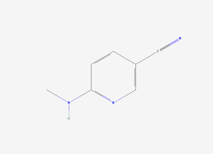 Two-dimensional chemical structure of 6-(Methylamino)pyridine-3-carbonitrile