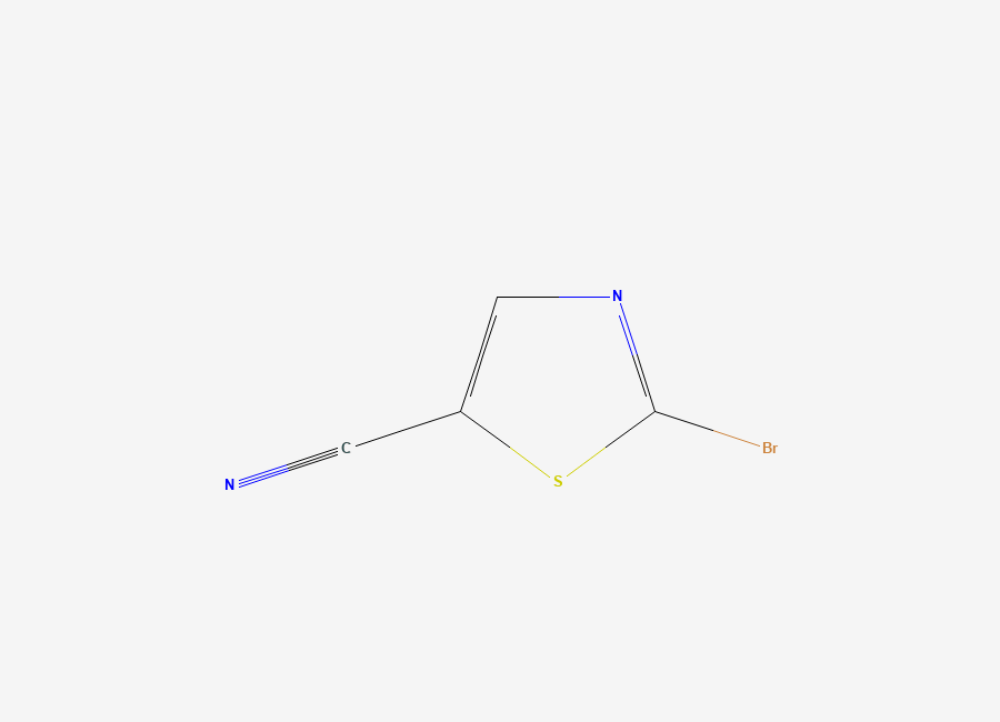Two-dimensional chemical structure of 2-Bromo-1,3-thiazole-5-carbonitrile