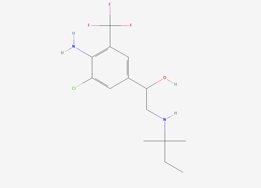 Two-dimensional chemical structure of Mapenterol, CAS 95656-68-1