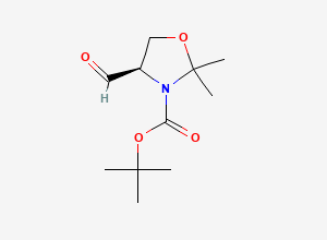 Two-dimensional chemical structure of 3-Boc-2,2-dimethyloxazolidine-4-carboxaldehyde, (R)-(+)-