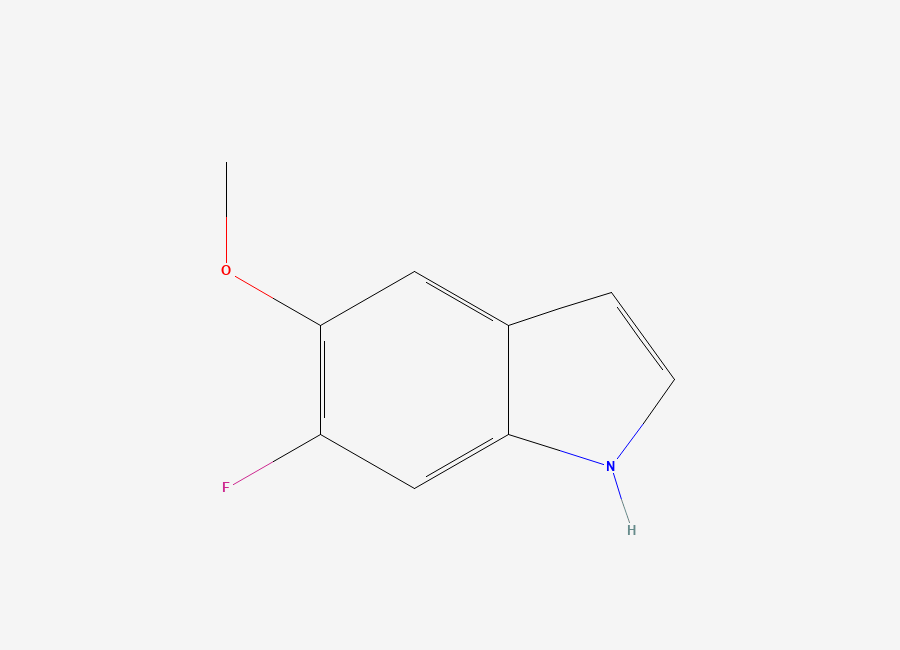 Two-dimensional chemical structure of 6-Fluoro-5-methoxy-1H-indole
