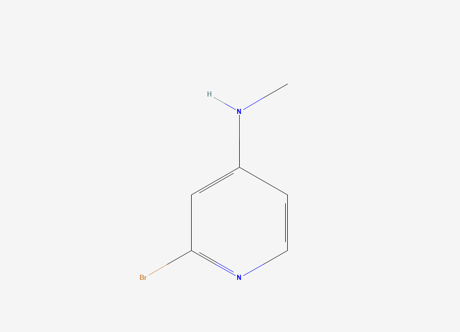 Two-dimensional chemical structure of 2-Bromo-N-methylpyridin-4-amine